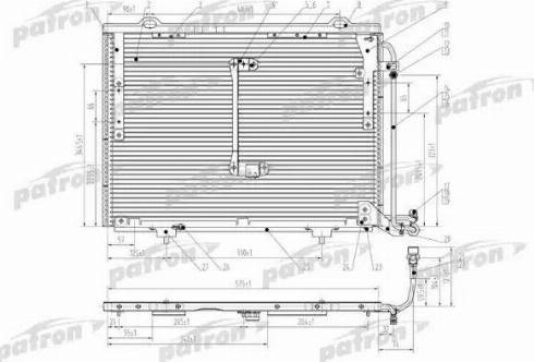 Patron PRS1057 - Конденсатор кондиционера avtokuzovplus.com.ua