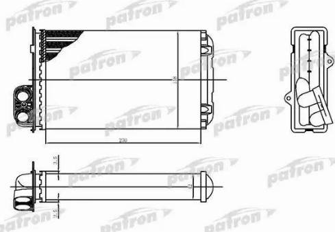 Patron PRS2064 - Теплообмінник, опалення салону autocars.com.ua