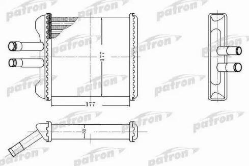 Patron PRS2083 - Теплообменник, отопление салона autodnr.net