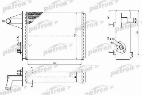 Patron PRS2093 - Теплообмінник, опалення салону autocars.com.ua