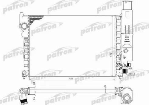 Patron PRS3030 - Радіатор, охолодження двигуна autocars.com.ua