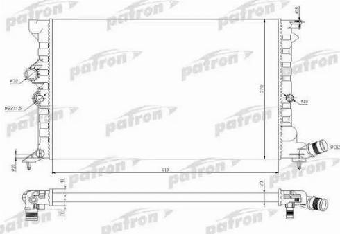 Patron PRS3040 - Радиатор, охлаждение двигателя autodnr.net