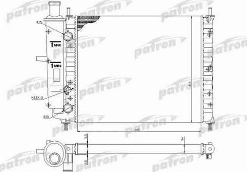 Patron PRS3057 - Радіатор, охолодження двигуна autocars.com.ua