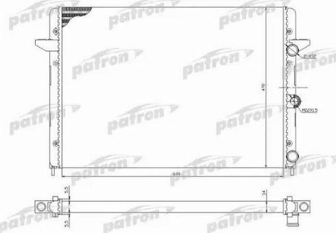 Patron PRS3211 - Радиатор, охлаждение двигателя avtokuzovplus.com.ua