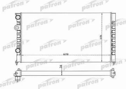 Patron PRS3374 - Радиатор, охлаждение двигателя avtokuzovplus.com.ua