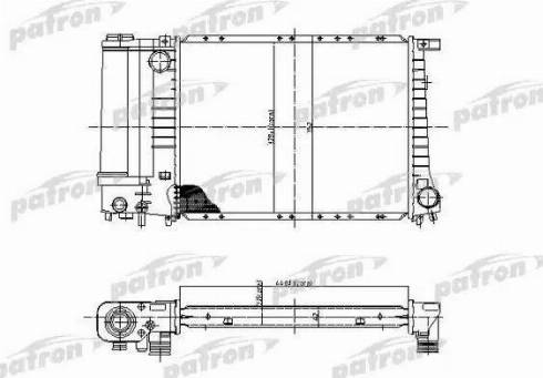 Patron PRS3400 - Радіатор, охолодження двигуна autocars.com.ua