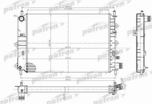 Patron PRS3434 - Радіатор, охолодження двигуна autocars.com.ua