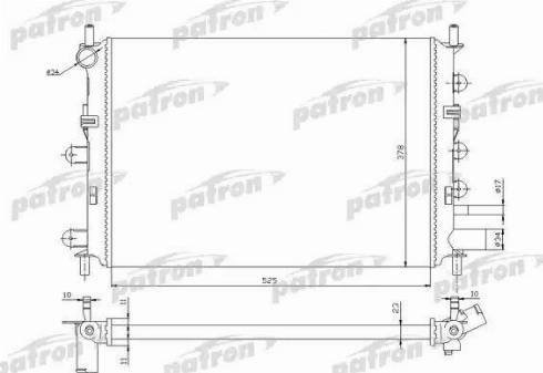 Patron PRS3435 - Радиатор, охлаждение двигателя avtokuzovplus.com.ua