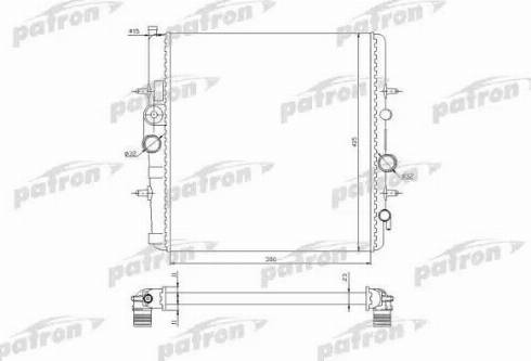 Patron PRS3506 - Радиатор, охлаждение двигателя avtokuzovplus.com.ua