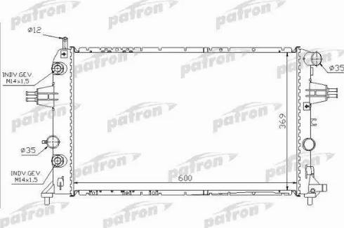 Patron PRS3584 - Радиатор, охлаждение двигателя avtokuzovplus.com.ua