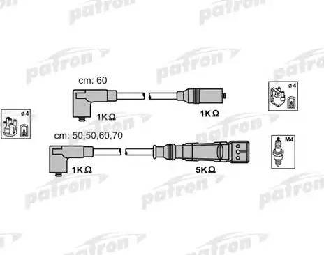 Patron PSCI1013 - Комплект проводів запалювання autocars.com.ua