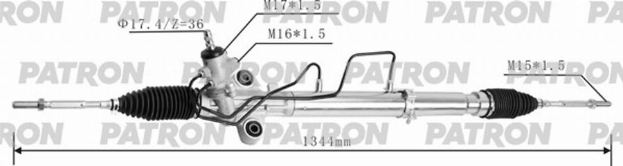 Patron PSG3053 - Зубчаста рейка, рульовий механізм autocars.com.ua