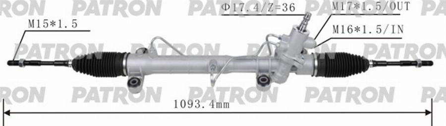 Patron PSG3055 - Рульовий механізм, рейка autocars.com.ua