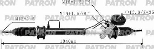 Patron PSG3103 - Рульовий механізм, рейка autocars.com.ua