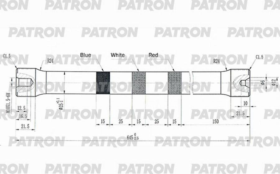 Patron PTB1019 - Шпилька, торсіон autocars.com.ua