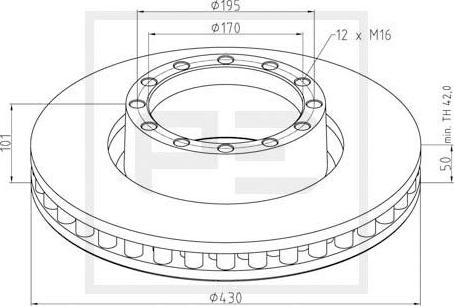 PE Automotive 026.658-10A - Тормозной диск avtokuzovplus.com.ua