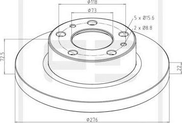 PE Automotive 026.669-10A - Тормозной диск avtokuzovplus.com.ua