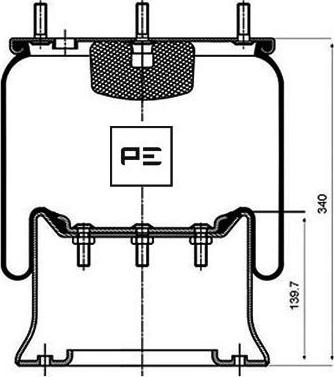 PE Automotive 084.040-71A - Кожух пневматической рессоры avtokuzovplus.com.ua