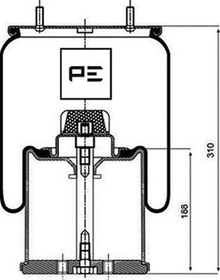 PE Automotive 084.083-72A - Кожух пневматической рессоры autodnr.net