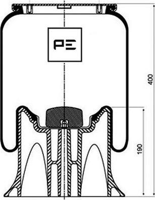 PE Automotive 084.105-75A - Кожух пневматической рессоры avtokuzovplus.com.ua