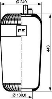 PE Automotive 084.107-75A - Кожух пневматической рессоры autodnr.net