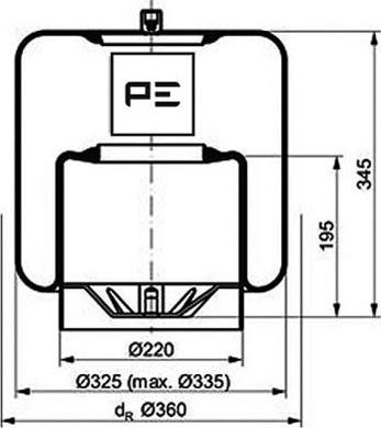 PE Automotive 084.115-74A - Кожух пневматичної ресори autocars.com.ua