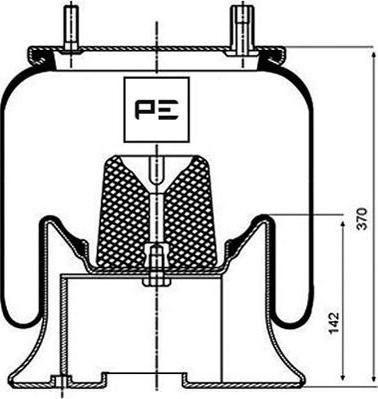 PE Automotive 084.181-71A - Кожух пневматичної ресори autocars.com.ua