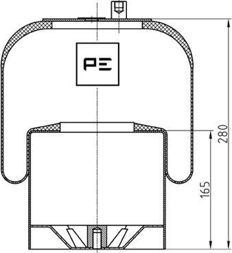 PE Automotive 084.261-72A - Кожух пневматичної ресори autocars.com.ua