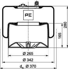 PE Automotive 084.271-71A - Кожух пневматической рессоры avtokuzovplus.com.ua