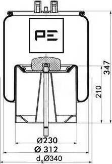 PE Automotive 084.300-41A - Кожух пневматической рессоры autodnr.net