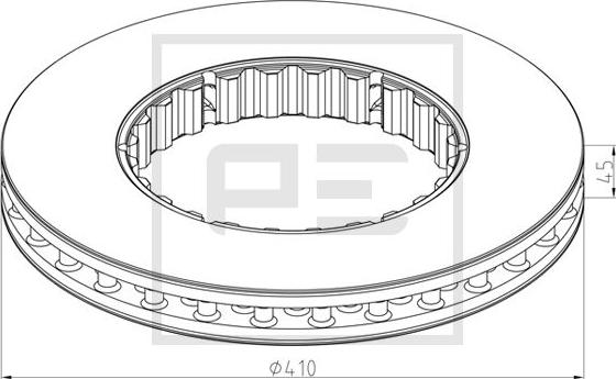 PE Automotive 146.223-10A - Тормозной диск avtokuzovplus.com.ua