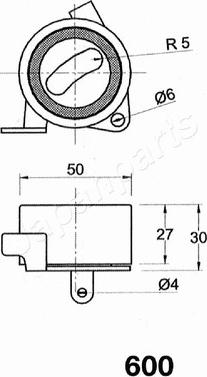 Pemebla JAPBE-600 - Натягувач, зубчастий ремінь autocars.com.ua