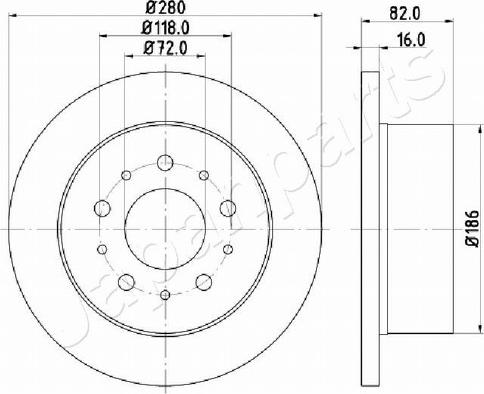 Pemebla JAPDP-0216 - Гальмівний диск autocars.com.ua