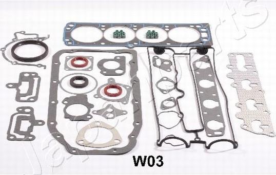 Pemebla JAPKM-W03 - Комплект прокладок, двигун autocars.com.ua
