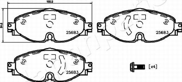 Pemebla JAPPA-0942AF - Гальмівні колодки, дискові гальма autocars.com.ua