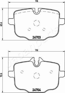 Pemebla JAPPP-0113AF - Гальмівні колодки, дискові гальма autocars.com.ua