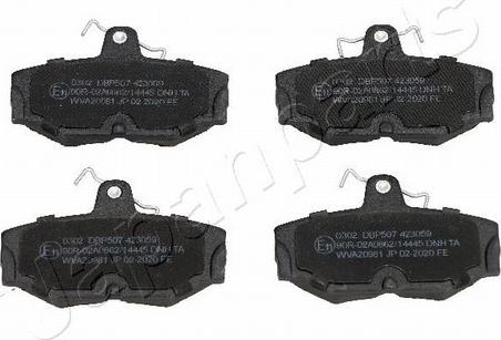 Pemebla JAPPP-0302AF - Гальмівні колодки, дискові гальма autocars.com.ua