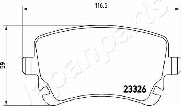 Pemebla JAPPP-0907AF - Гальмівні колодки, дискові гальма autocars.com.ua