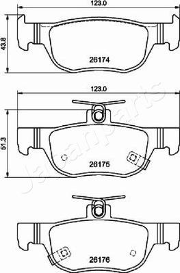 Pemebla JAPPP-320AF - Гальмівні колодки, дискові гальма autocars.com.ua