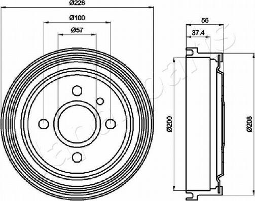Pemebla JAPTA-0403 - Гальмівний барабан autocars.com.ua