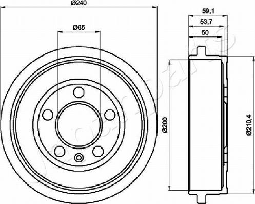 Pemebla JAPTA-0900 - Гальмівний барабан autocars.com.ua