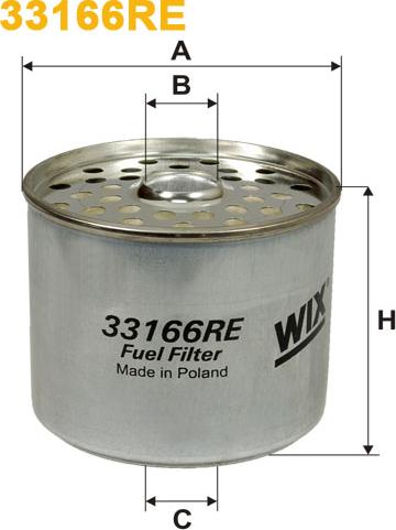 Pemebla WIX33166RE - Паливний фільтр autocars.com.ua