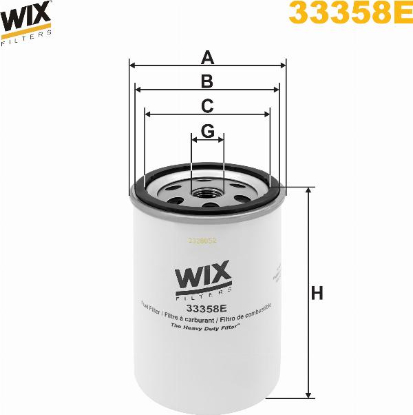 Pemebla WIX33358E - Паливний фільтр autocars.com.ua