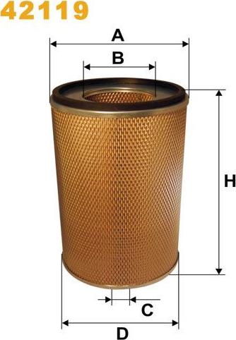Pemebla WIX42119 - Повітряний фільтр autocars.com.ua