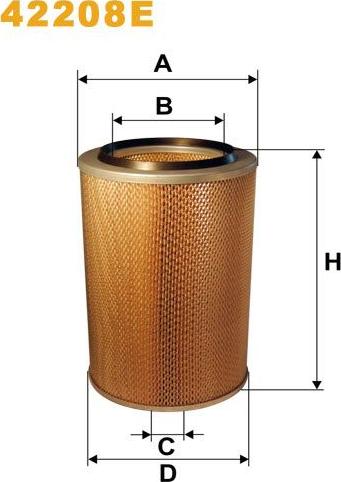 Pemebla WIX42208E - Повітряний фільтр autocars.com.ua