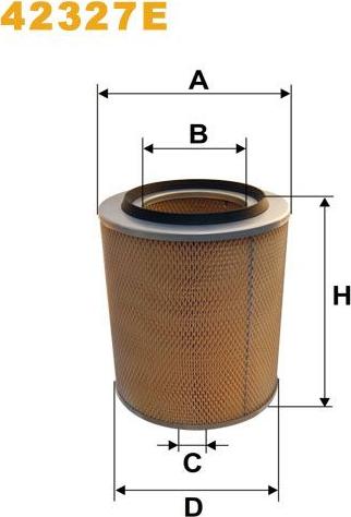 Pemebla WIX42327E - Повітряний фільтр autocars.com.ua