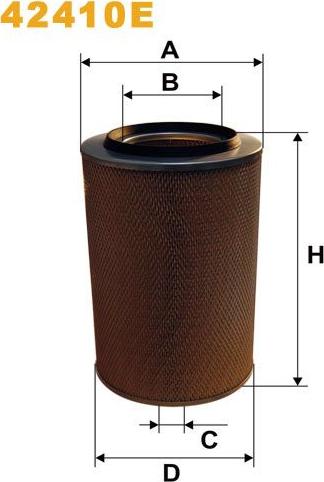 Pemebla WIX42410E - Повітряний фільтр autocars.com.ua