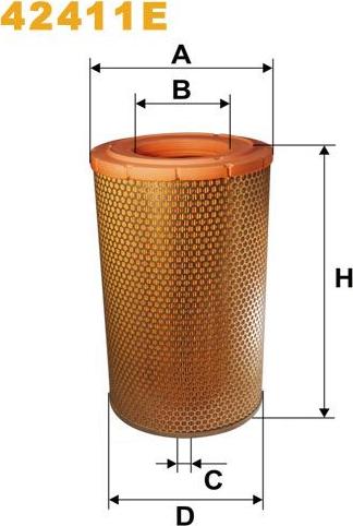 Pemebla WIX42411E - Повітряний фільтр autocars.com.ua