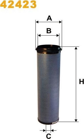 Pemebla WIX42423 - Повітряний фільтр autocars.com.ua