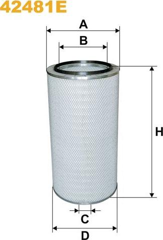 Pemebla WIX42481E - Повітряний фільтр autocars.com.ua